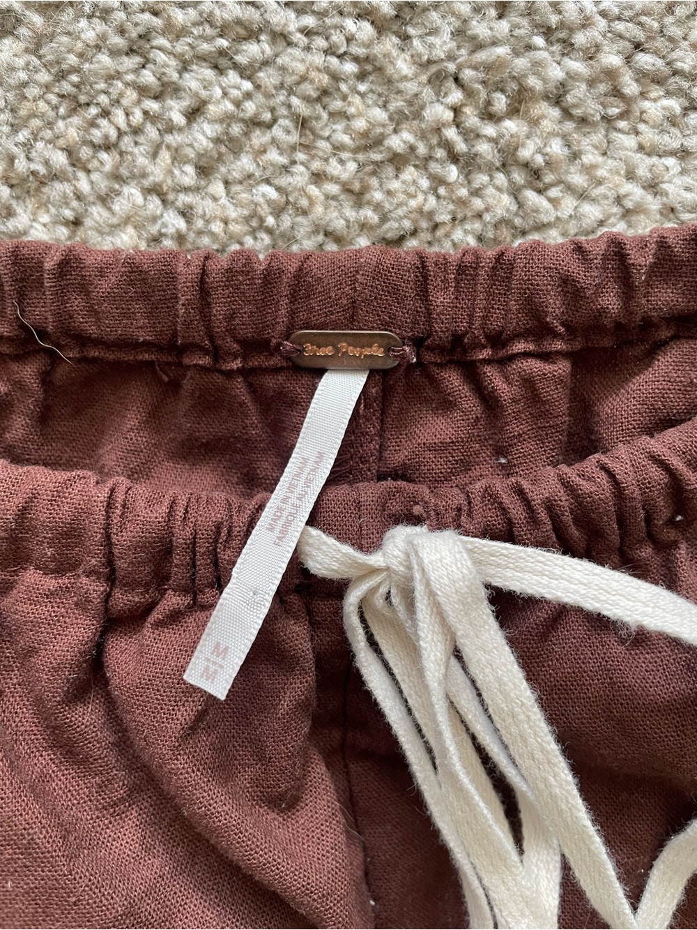 Free People Wide-Leg Linen Cotton Pants - Picture 2 of 5
